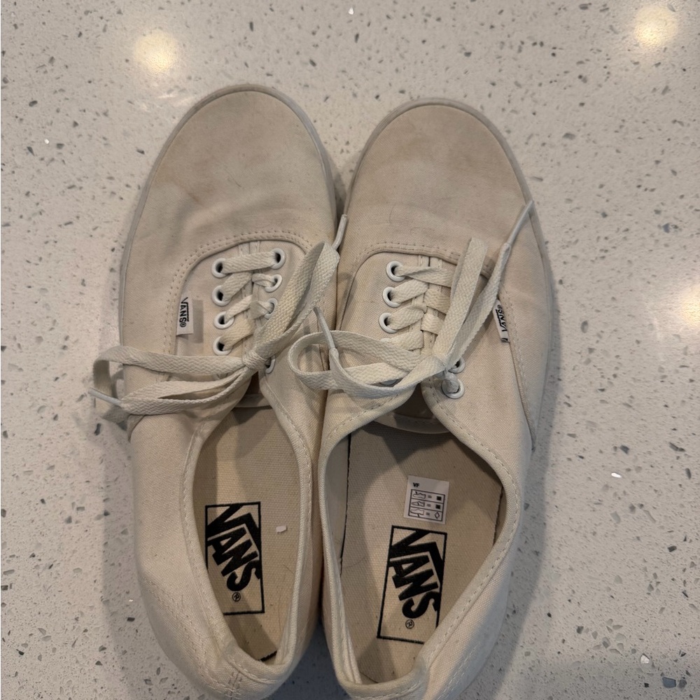Vans Men's Off-White Canvas Sneakers